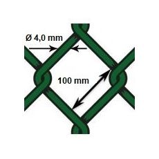 Pletivo oborové PVC - drôt Ø 4,0mm; oko 100mm; výška 160cm