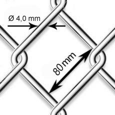Pletivo oborové Zn - drôt Ø 4,0 mm; oko 80mm; výška 150cm
